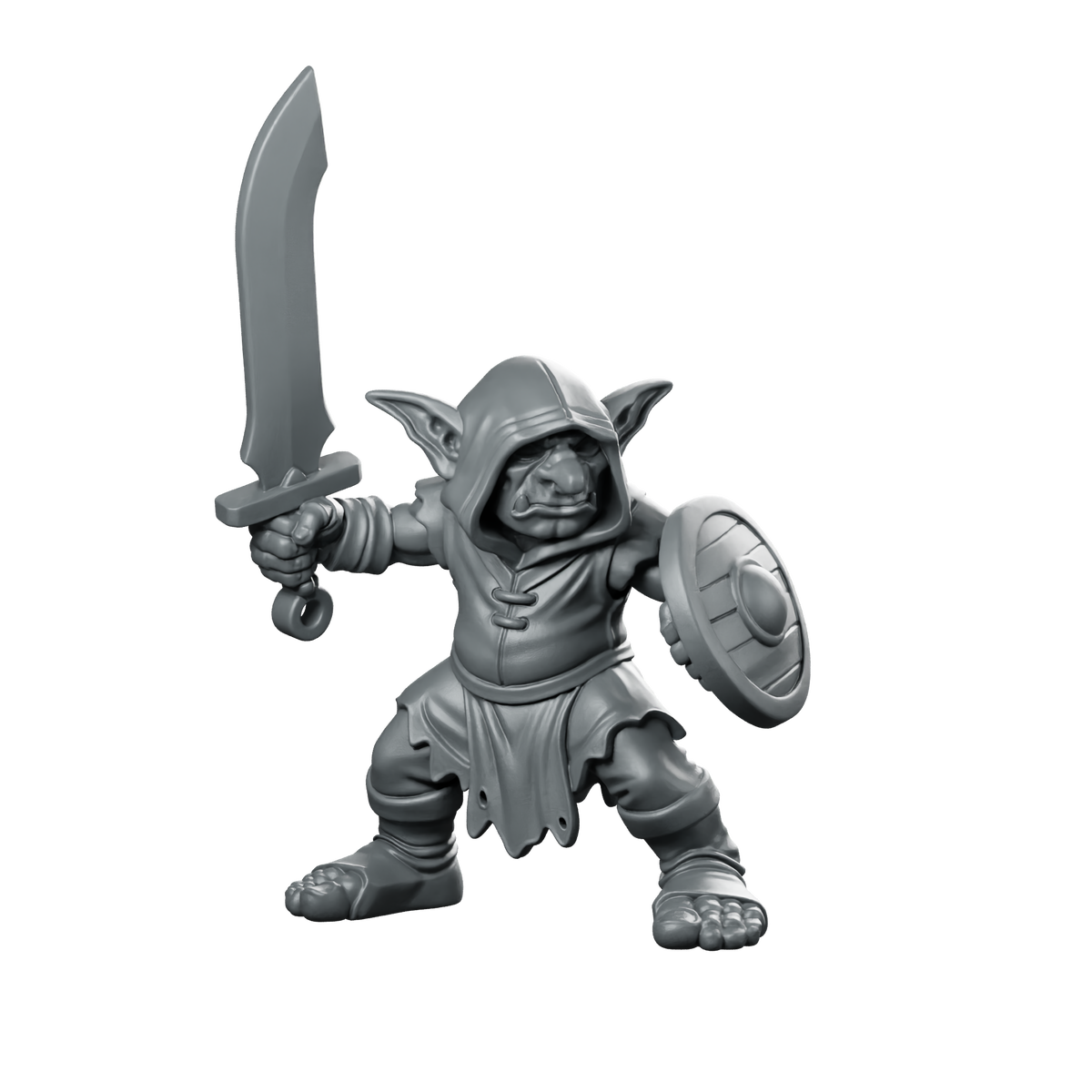 Goblin With Scimitar And Buckler Miniature Raider Miniature 360 Spin 01