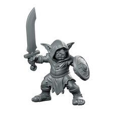 Goblin With Scimitar And Buckler Miniature Raider Miniature 360 Spin 01