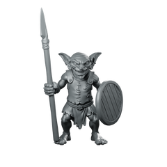 Goblin With Spear And Shield Miniature Warrior Miniature 360 Spin 01