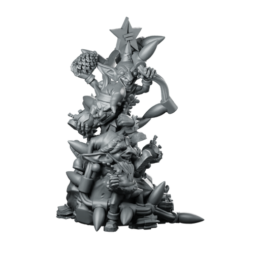 Christmas Goblin Xmas Tree Miniature Festive Chaos Diorama Miniature 360 Spin 01
