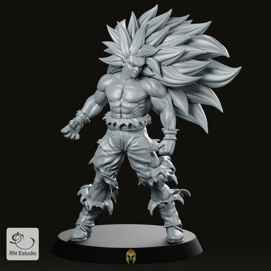 Goku SS3 Anime Miniature - RN Estudio - We Print Miniatures