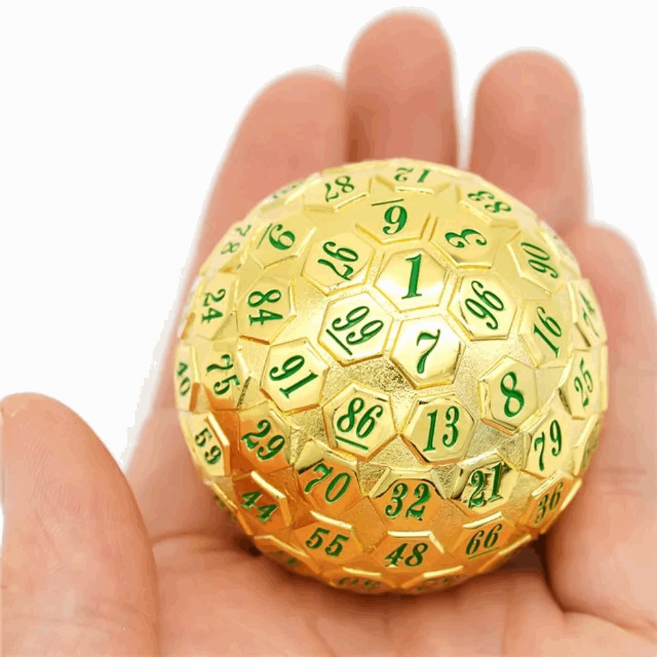 Golden Oracle | 45mm D100 | Metal - Tabletop Dominion - We Print Miniatures