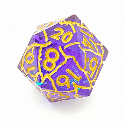 Golden Phantasm | Sharp Edge Dice | 7 Piece Set - Tabletop Dominion - We Print Miniatures