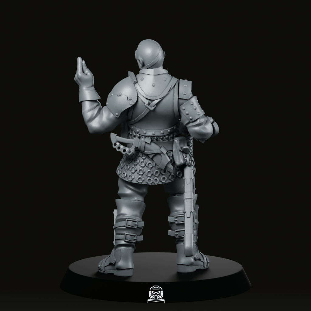 Goon Lieutenant Front Miniature - Across The Realms - We Print Miniatures