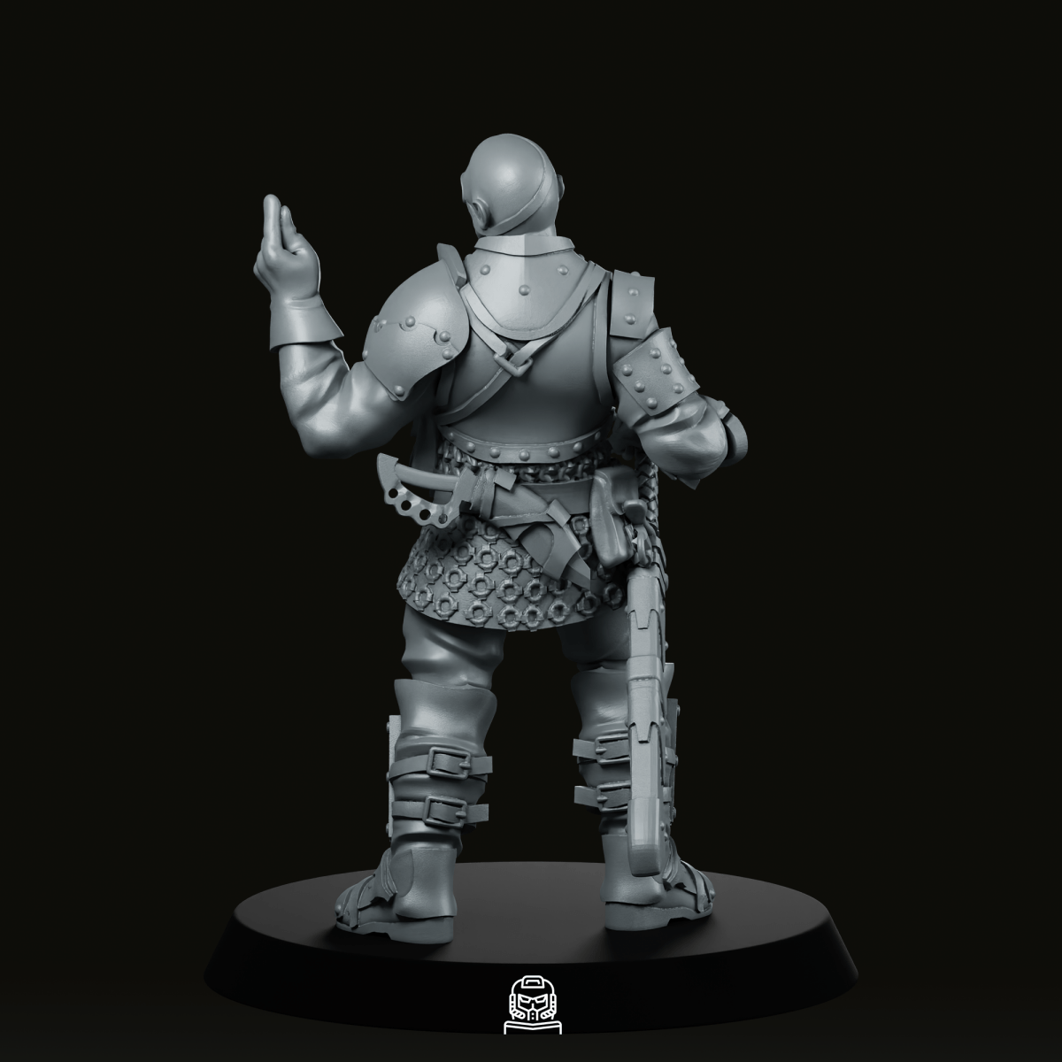 Goon Lieutenant Front Miniature - Across The Realms - We Print Miniatures