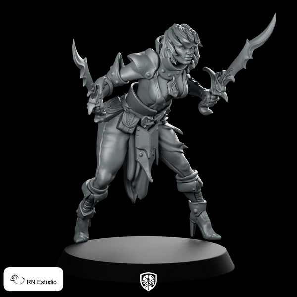 Gossamer Miniature Dual-Wield Rogue Hero Assassin