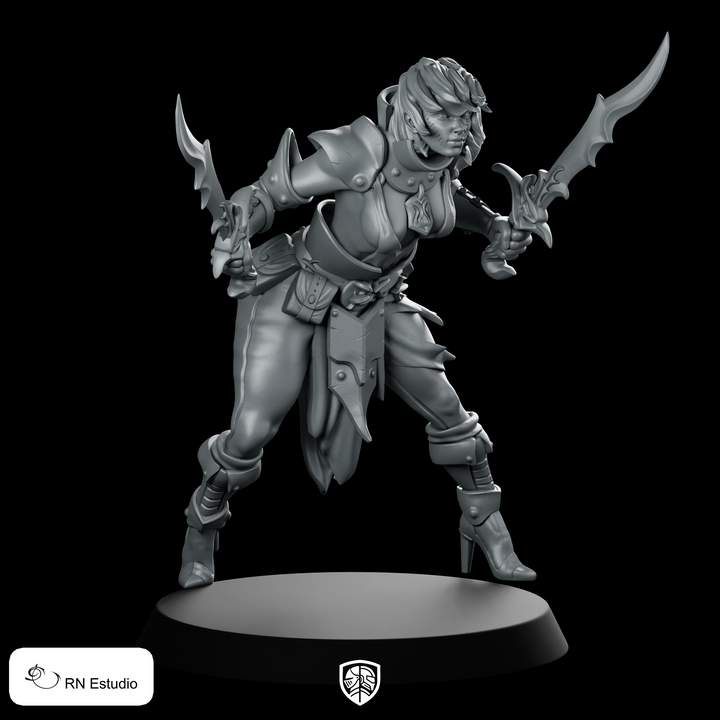 Gossamer Miniature Dual-Wield Rogue Hero Assassin