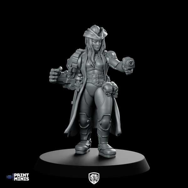 Grace Sullivan Miniature Cyberpunk Bounty Hunter Sci-Fi