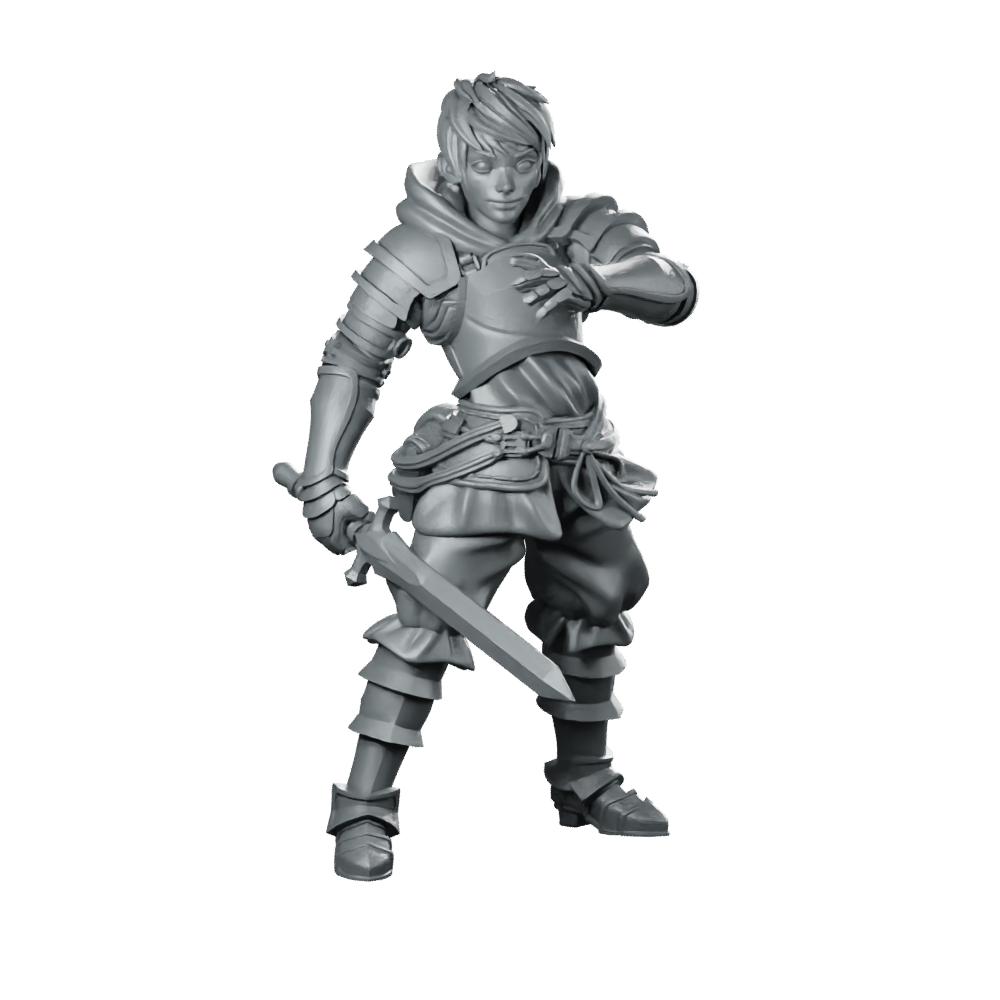 Gran Miniature Rogue Swordsman Miniature 360 Spin 01