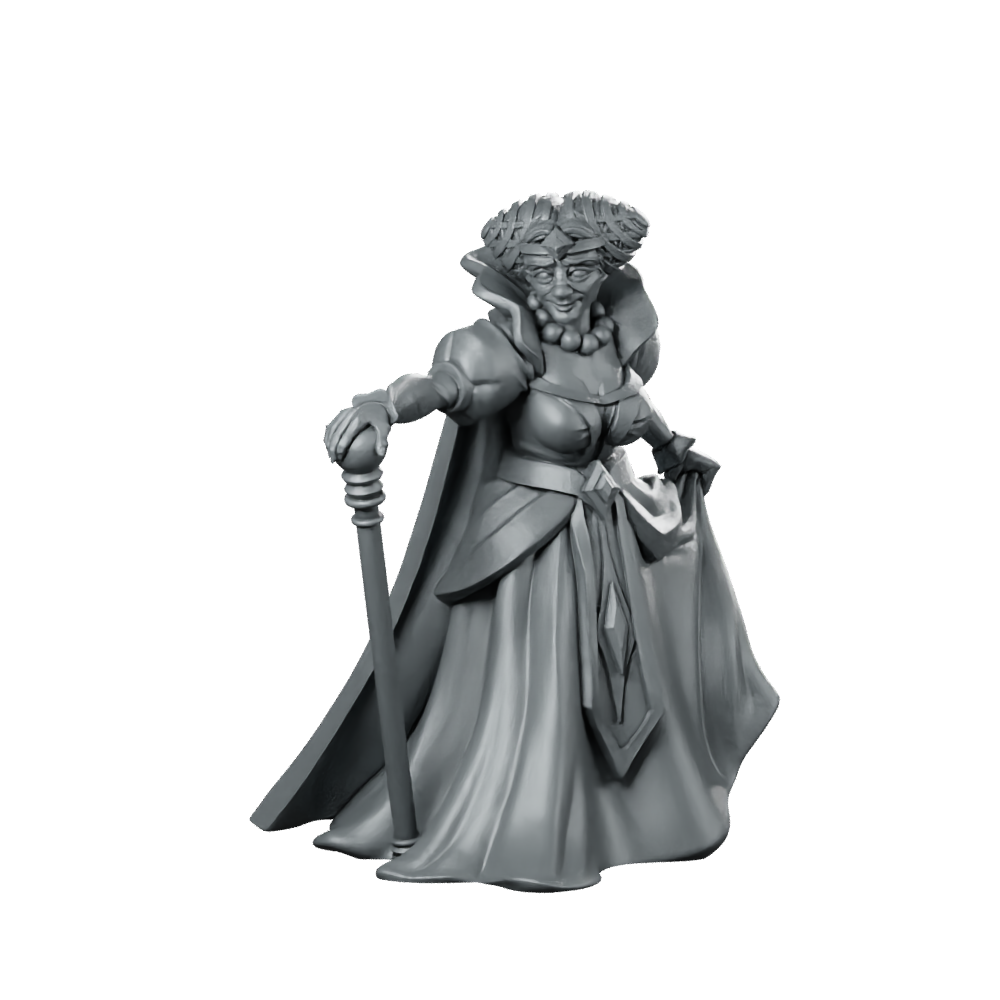 Grand Baroness Bathor Regal Walking Miniature Noble NPC Miniature 360 Spin 01
