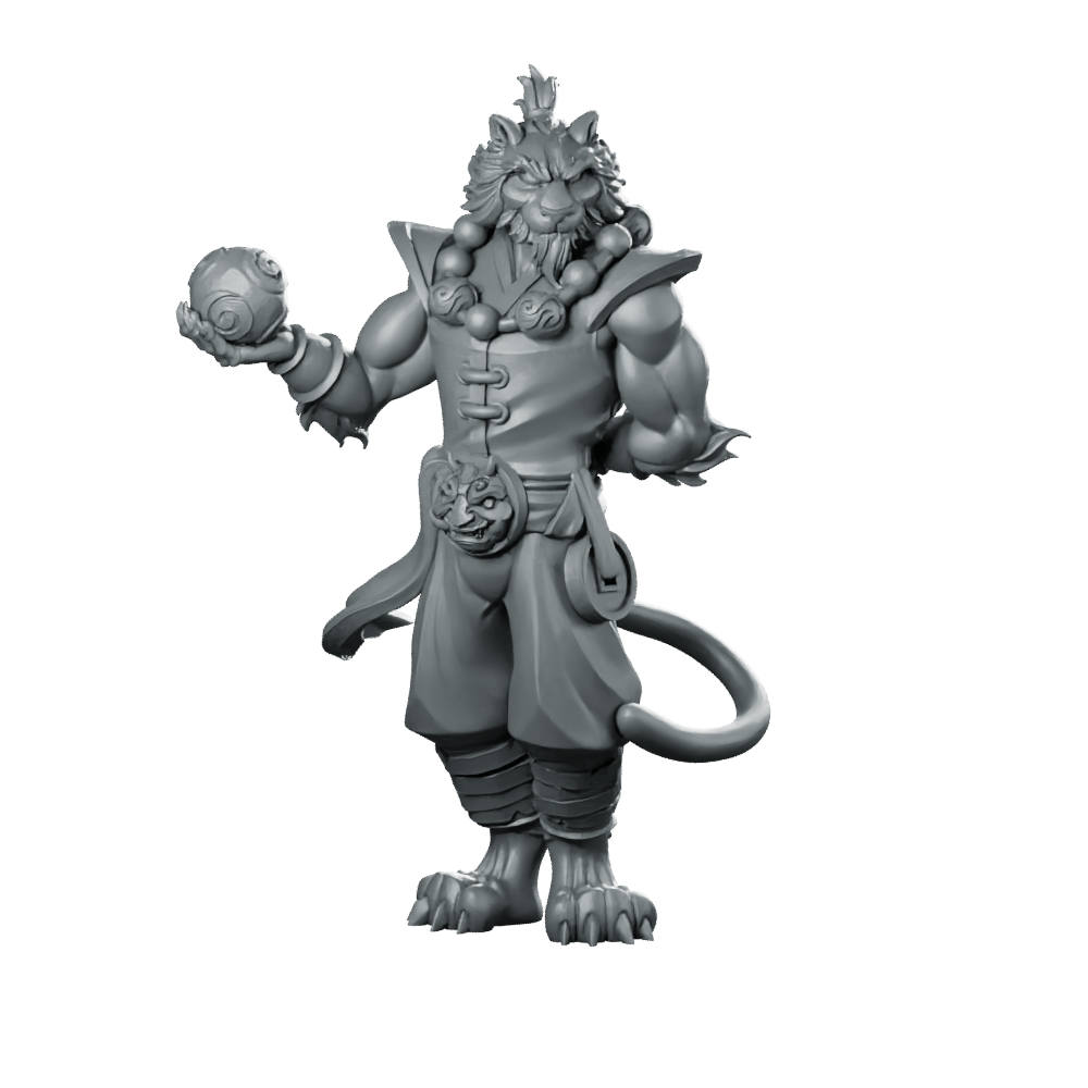 Grand Master Tiger Miniature Fantasy Monk Warrior - CastNPlay - We Print Miniatures