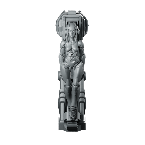 Green Sanctum Asura Miniature Cybernetic Sci-Fi Recharge Station Miniature 360 Spin 01