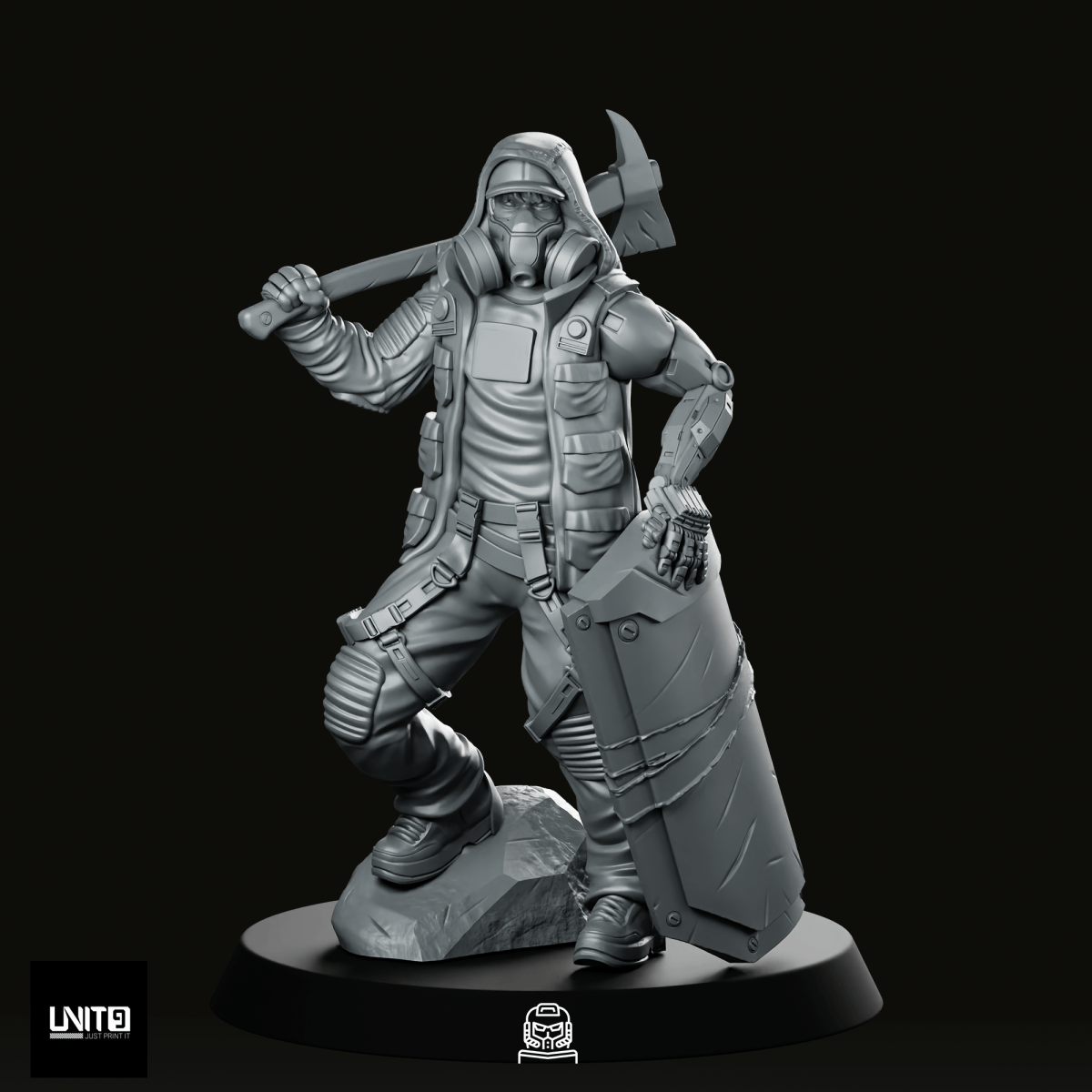 Greg Smasher Chomsky 01 Miniature - Unit9 - We Print Miniatures