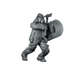 Greg Smasher Chomsky 02 Cyberpunk Miniature Gas Mask Miniature 360 Spin 01
