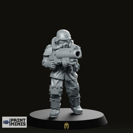 Grenade Launcher Pose 1 Miniature -PrintMinis - We Print Miniatures