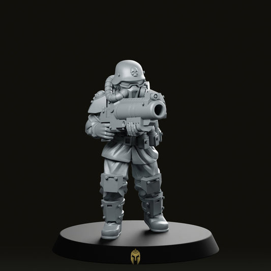 Grenade Launcher Pose 1 Miniature -PrintMinis - We Print Miniatures