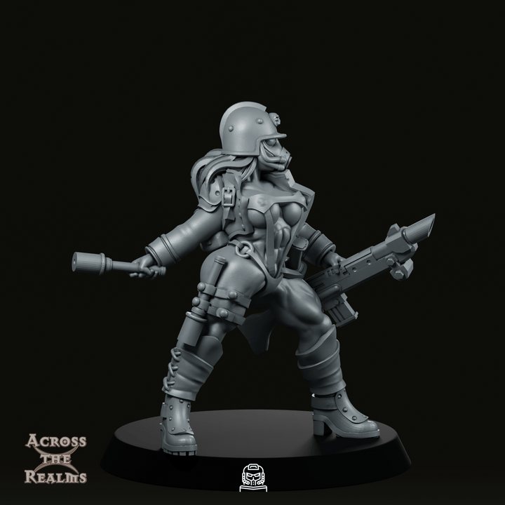 Grenade Pinup Sci-Fi Grenadier Female Soldier Miniature