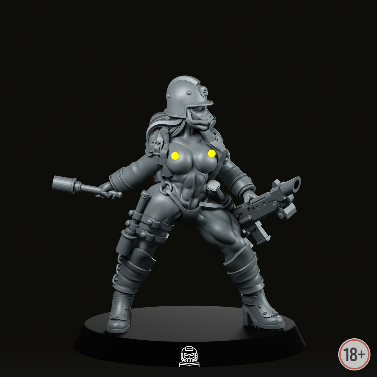 Grenade Pinup Nsfw Miniature - Across The Realms - We Print Miniatures