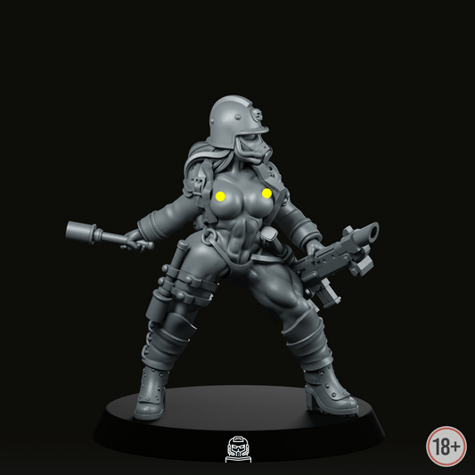 Grenade Pinup Nsfw Miniature - Across The Realms - We Print Miniatures