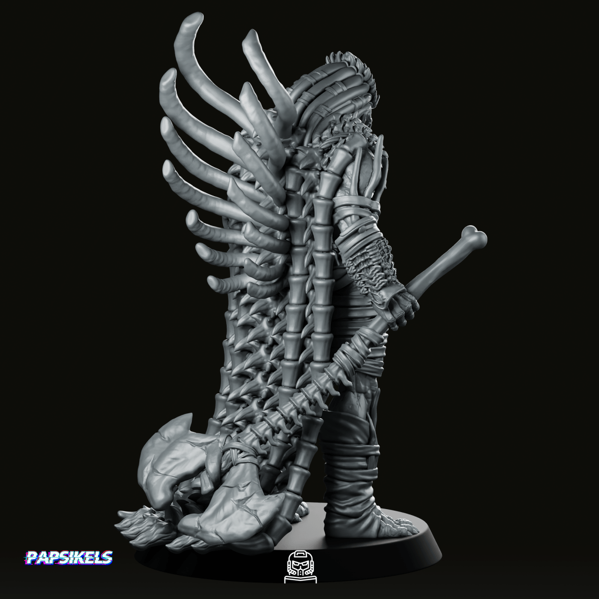 Grendel King Clan Leader Warlord Skull Hunter Miniature - Papsikels Miniatures - We Print Miniatures