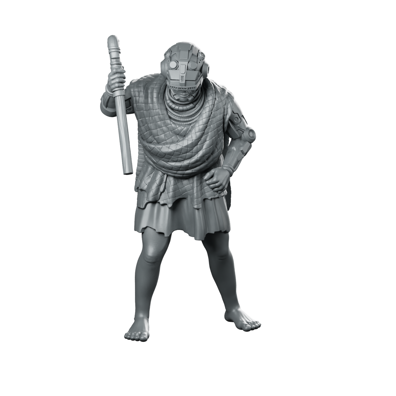 Grim Totem 5V2 Miniature Sci Fi Tribal Miniature 360 Spin 01