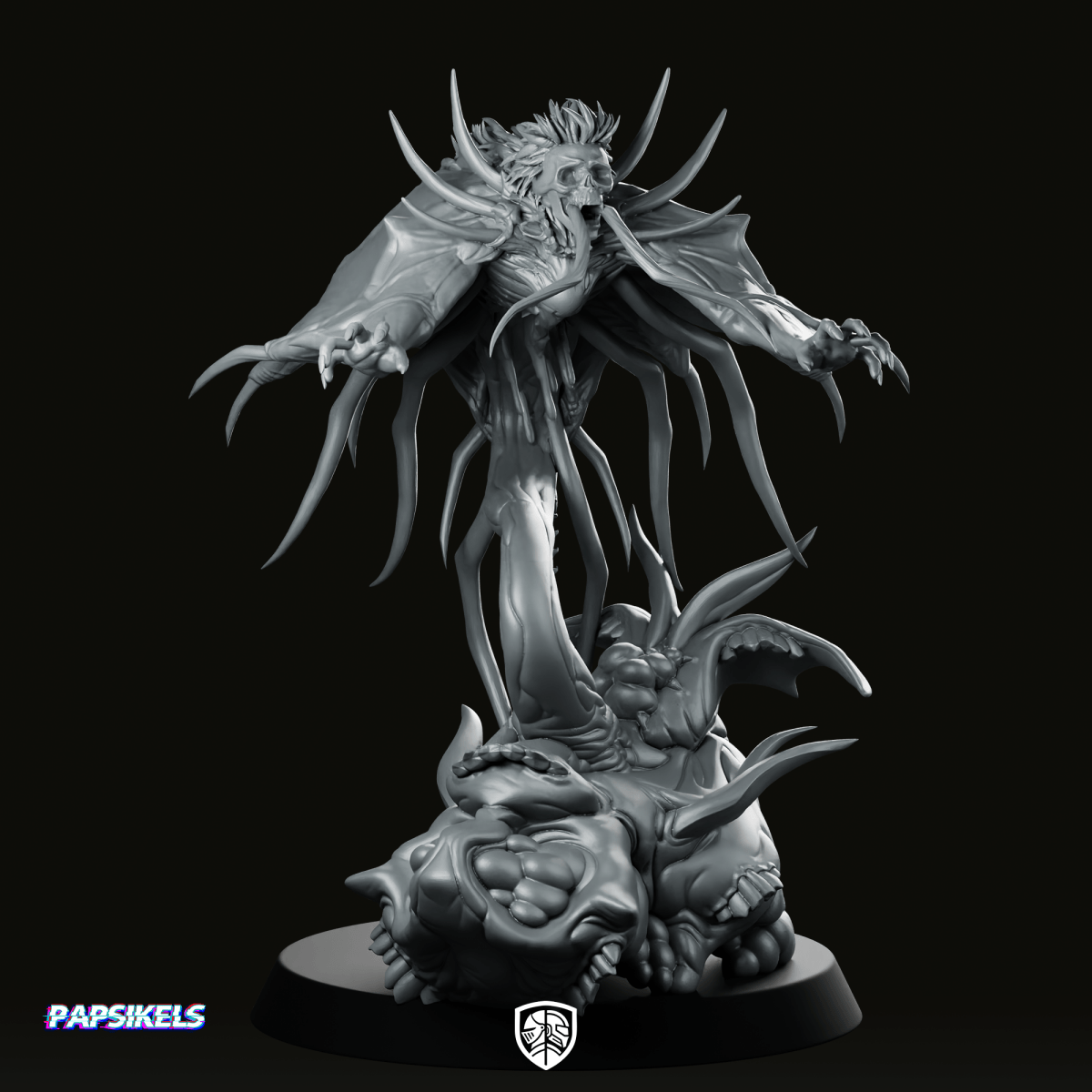 Grimdark Horror Miniature Spiked Alien Nightmare Creature - Papsikels Miniatures - We Print Miniatures