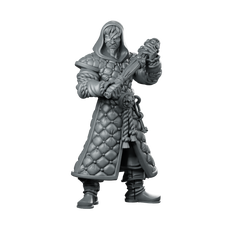 Prison Guard 2 Fantasy Miniature Hooded Enforcer Miniature 360 Spin 01