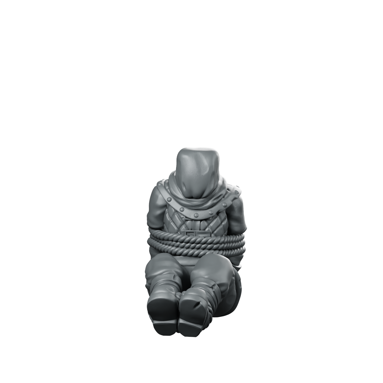 Guard Prisoner Bag Miniature Bound Prisoner Captive Miniature 360 Spin 01