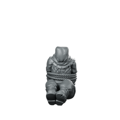 Guard Prisoner Bag Miniature Bound Prisoner Captive Miniature 360 Spin 01