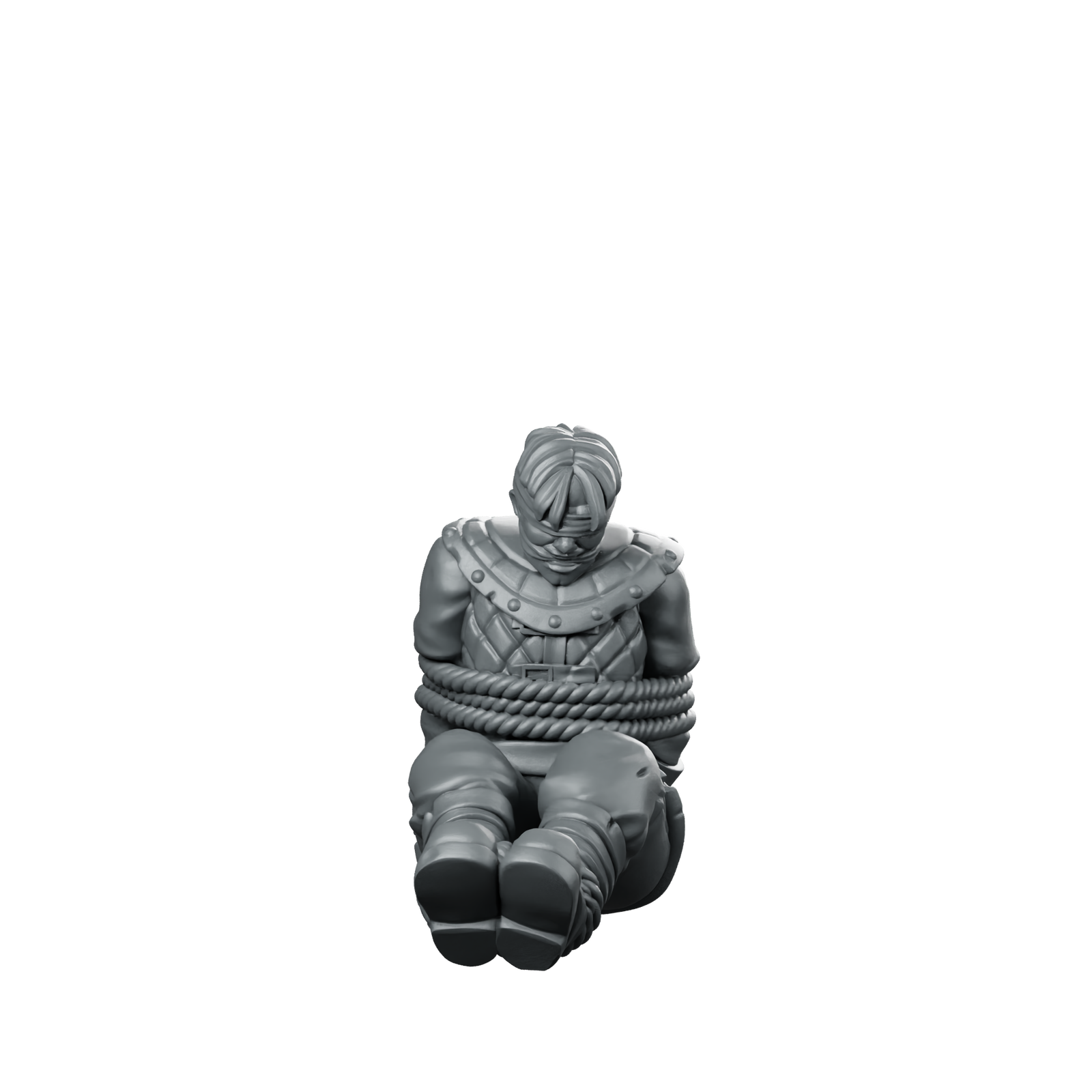 Guard Prisoner Miniature Bound Prisoner Captive Miniature 360 Spin 01