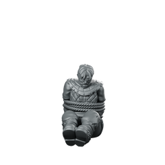 Guard Prisoner Miniature Bound Prisoner Captive Miniature 360 Spin 01