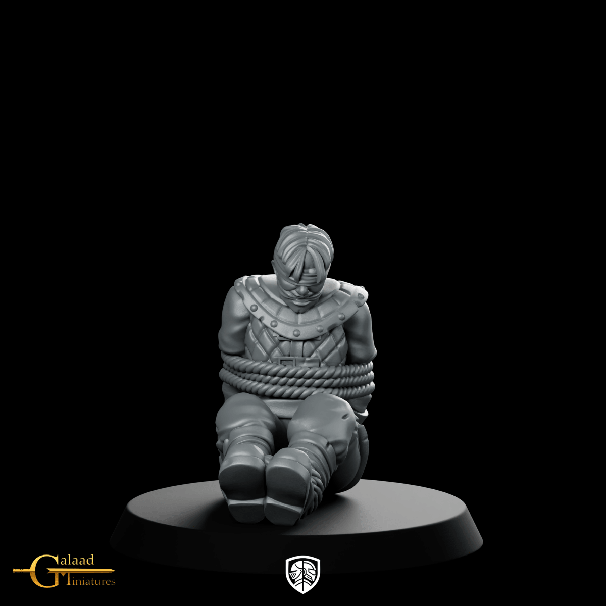 Guard Prisoner Miniature Bound Prisoner Captive - Galaad - We Print Miniatures
