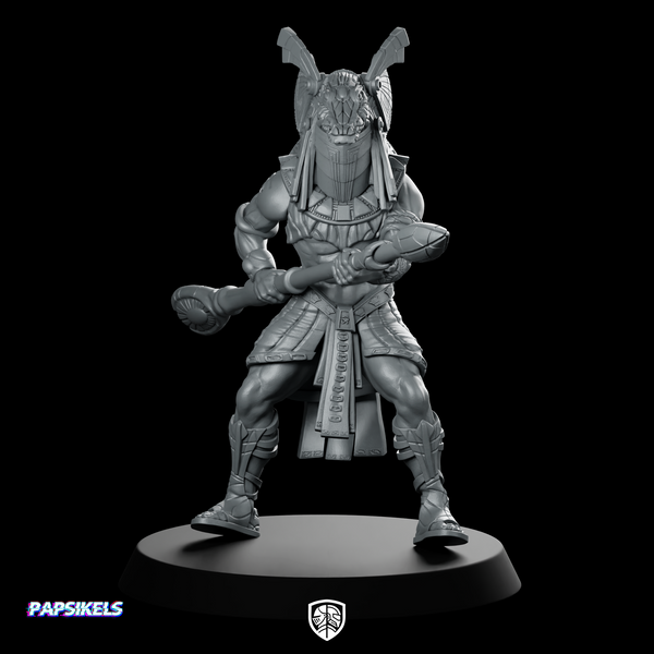 Guldoran Entrance Warrior C Miniature Reptilian Staff Guard