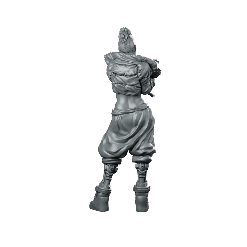 Gun Desire Assembled Miniature Arcane Punk Female Miniature 360 Spin 05