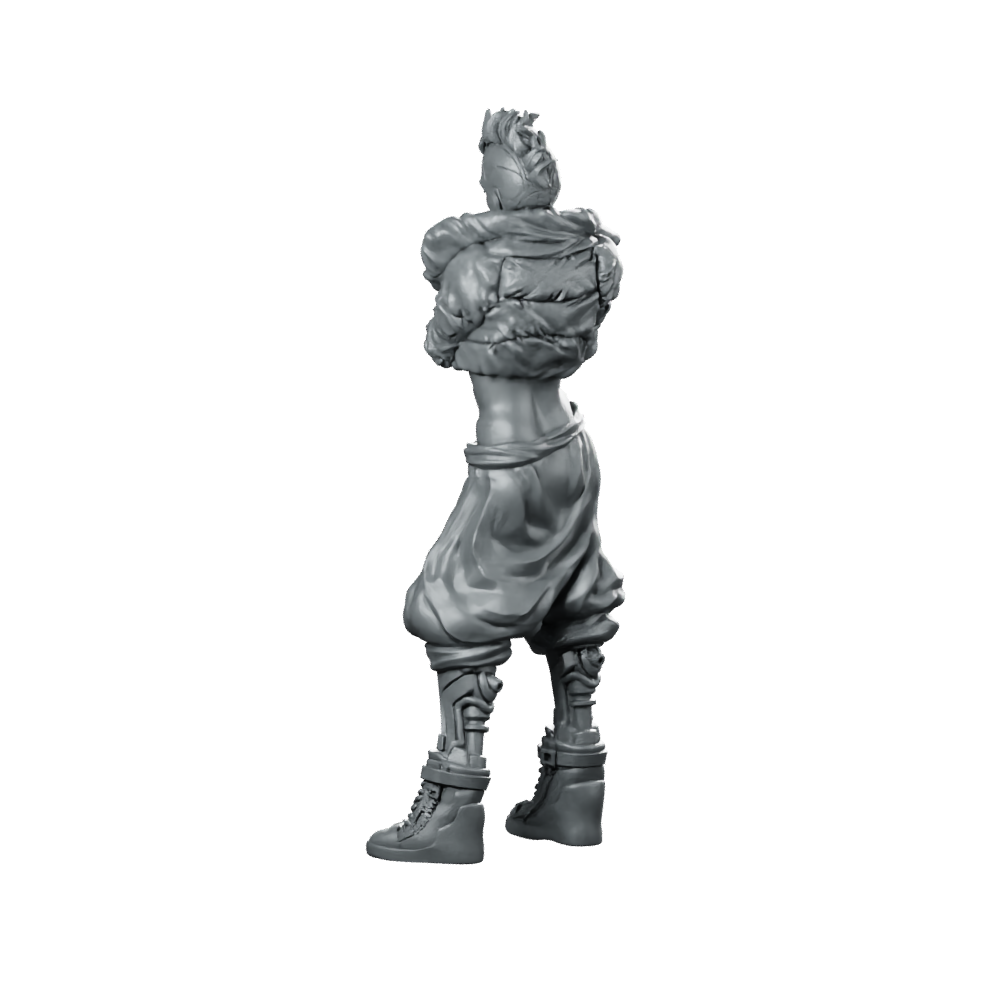 Gun Desire Assembled Miniature Arcane Punk Female Miniature 360 Spin 06