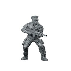 Gunnery Sergeant Leatherneck 2 Miniature Sci - Fi Machine Gunner - Papsikels Miniatures - We Print Miniatures