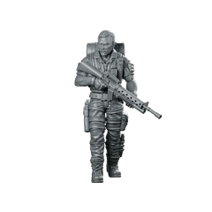 Gunnery Sergeant Leatherneck 3 Miniature Sci - Fi Veteran Commander - Papsikels Miniatures - We Print Miniatures
