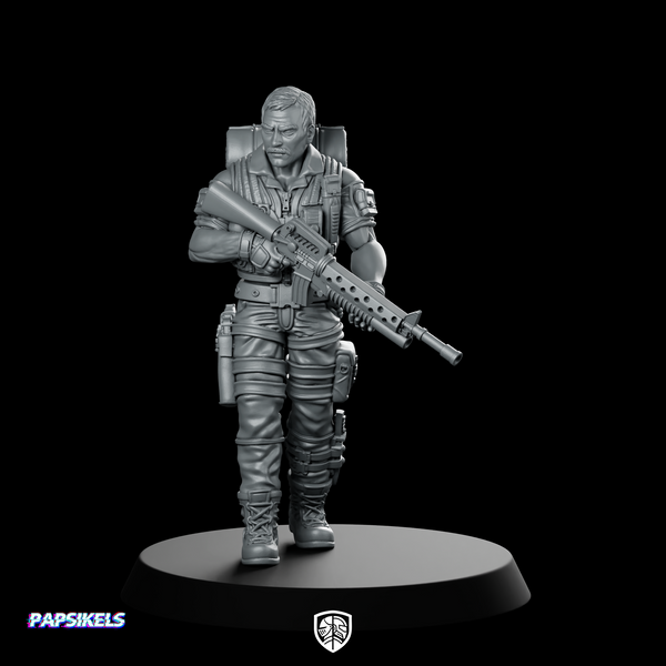 Gunnery Sergeant Leatherneck 3 Miniature Sci-Fi Veteran Commander