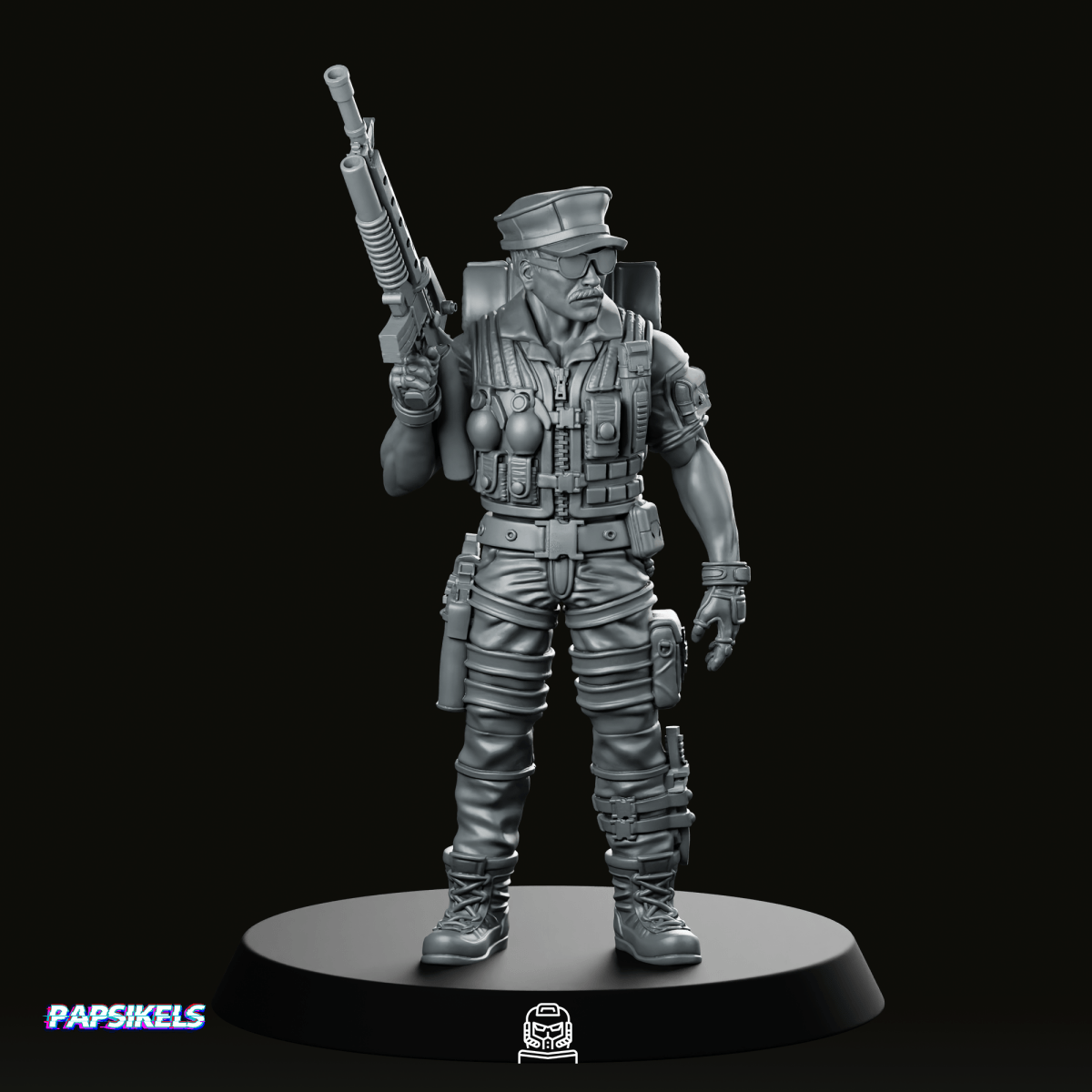 Gunnery Sergeant Leatherneck Miniature - Papsikels Miniatures - We Print Miniatures