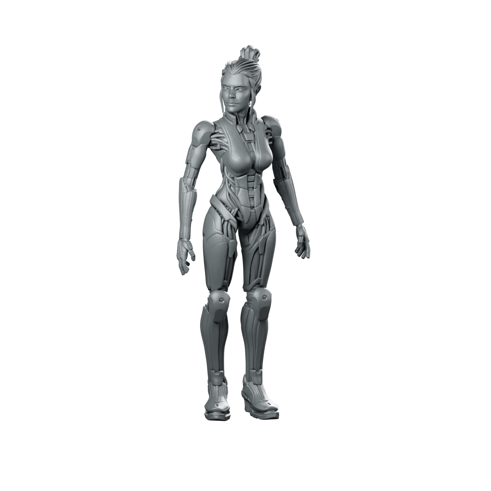 Gynoid Fembot Miniature Female Cyborg Android Operative Miniature 360 Spin 01