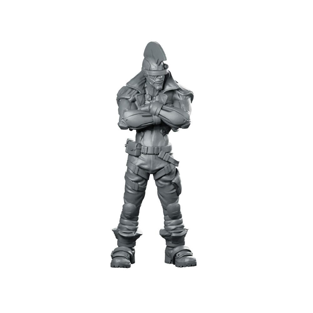Haelstorm Gang Member Gecko Joe Cyborg Officer Miniature 360 Spin 01