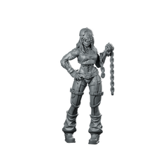 Haelstrom Gang Carla Miniature Sci-Fi Chain Enforcer Miniature 360 Spin 01