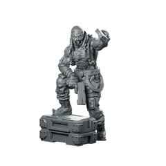 Haelstrom Gang Jawbreak Miniature Sci-Fi Brawler Gunfighter Miniature 360 Spin 01