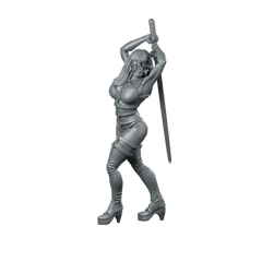 Haleena Perez Death Stripper Miniature Sci-Fi Assassin Cyberpunk Miniature 360 Spin 01