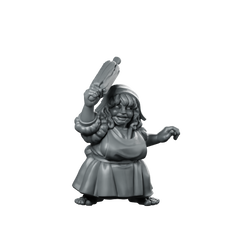 Halfling Baker Hobbit Miniature Rolling Pin NPC Miniature 360 Spin 01