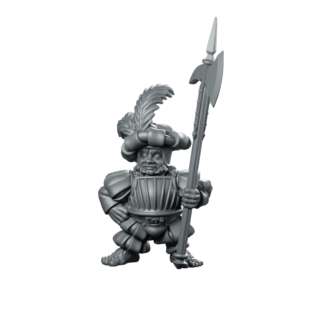 Halfling Elite One Hobbit Miniature Armored Guard Soldier Miniature 360 Spin 01