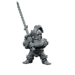 Halfling Elite Seven Hobbit Miniature Armoured Warrior Swordfighter Miniature 360 Spin 01