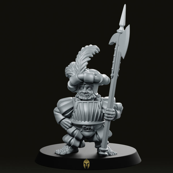 Halfling Elite One miniatura de hobbit guardia soldado con armadura