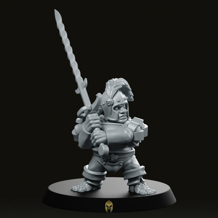 Halfling Elite Seven – Figurine de hobbit, guerrier en armure, épéiste