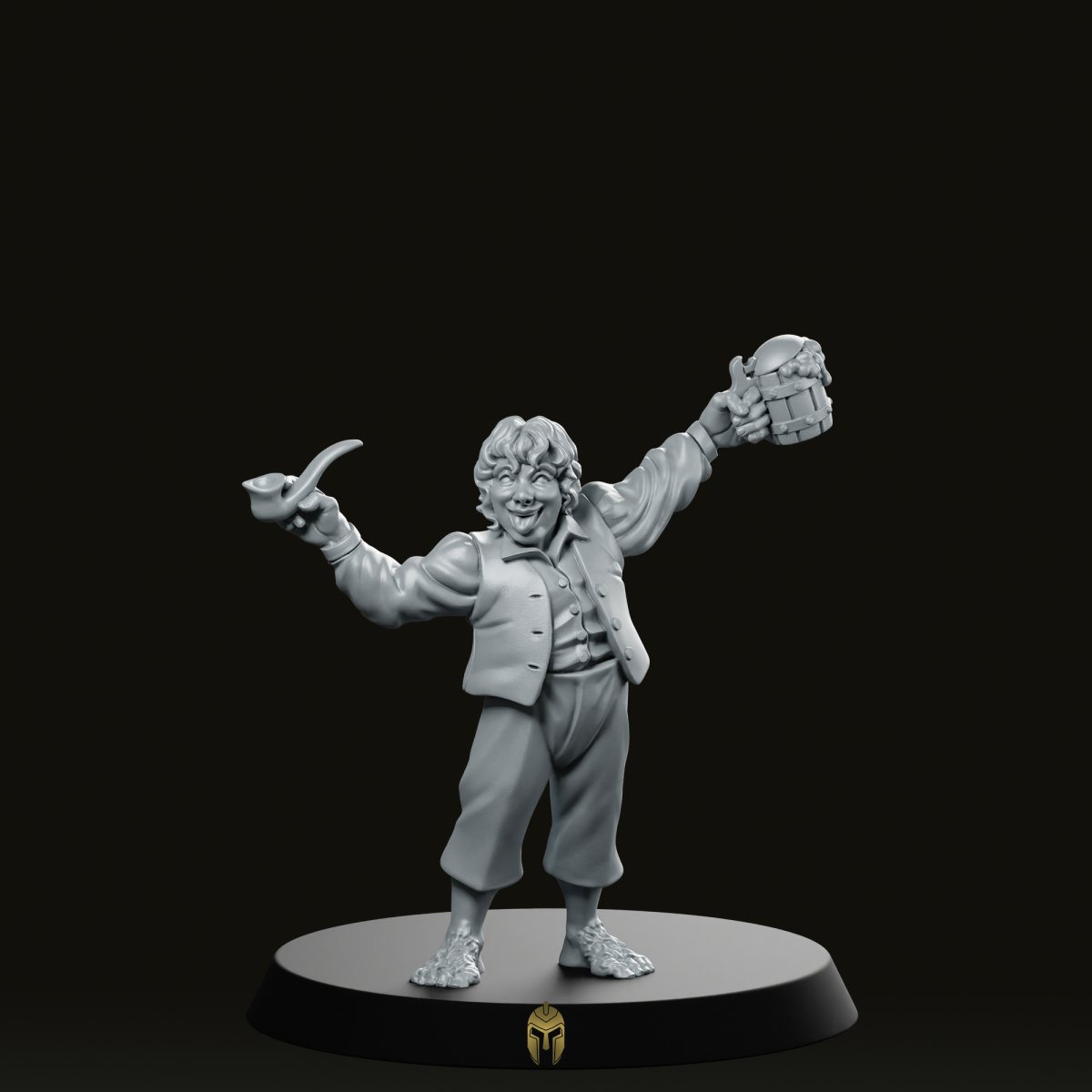 Halfling Mer Fantasy Miniature - RN Estudio - We Print Miniatures